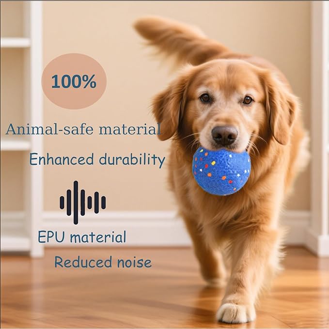 Christmas Stocking Stuffer Upgraded Interactive Dog Toys for Aggressive Chewers,E-TPU Interactive Dog Balls Moving Dog Toys to Keep Them Busy,Dog Chew Toys for Dogs,Automatic Rolling Activated DogToy