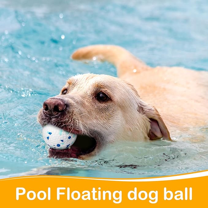Jenaai 12 Pcs Dog Balls for Aggressive Chewers Tennis Ball 2.9 Inch Indestructible Durable Bouncy Floating Toys Interactive Dog Toys for Large Medium Small Dogs and Puppies(Novel Color)