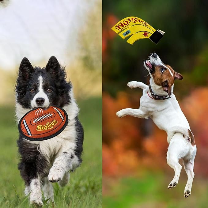 Squeaky Plush Dog Toys: Football & Banana Set，Long-Lasting Chew Toy for Teething Puppies, Puppy Toys to Keep Them Busy,Stuffing Dog Toys,Party and Birthday Gift