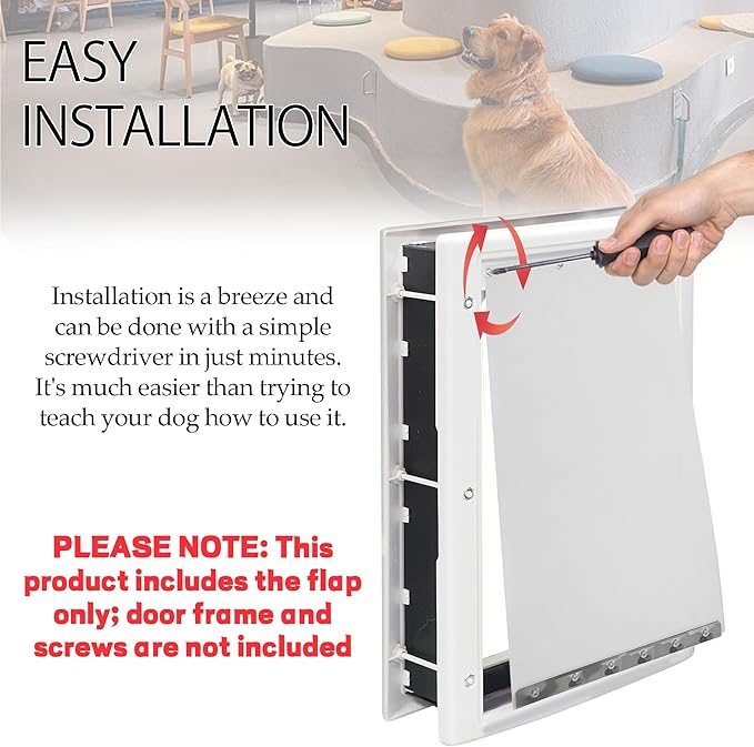 TonGass 15" x 24" Pet Door Flap Extra Large Clear Dog Door Flap Replacement Designed for Ideal Pet Products Ruff Weather Dog Doors Model DSRWXL for Extra Larger Pets (Up to 120 lbs)