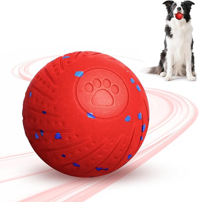 Interactive Dog Ball, Smart Interactive Dog Toys for Medium and Large Dogs, Automatic Moving, Bouncing, and Rotating Pet Balls with E-TPU Material, IP54 Waterproof Dog Toy to Keep Them Busy