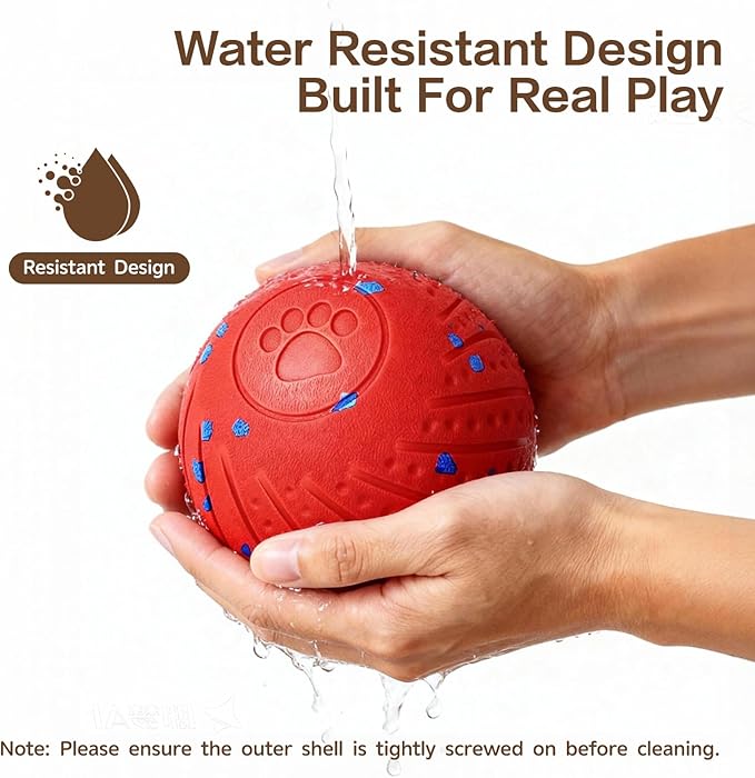 Interactive Dog Ball, Smart Interactive Dog Toys for Medium and Large Dogs, Automatic Moving, Bouncing, and Rotating Pet Balls with E-TPU Material, IP54 Waterproof Dog Toy to Keep Them Busy