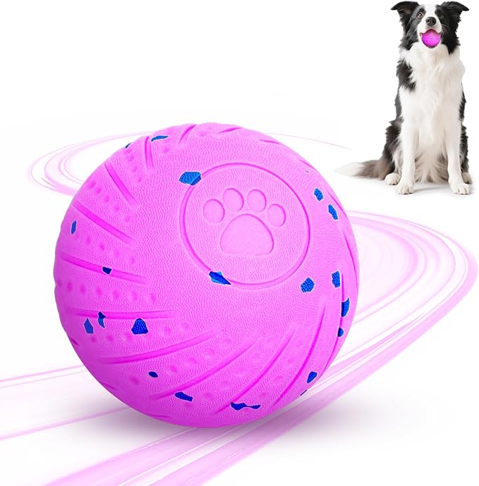 Interactive Dog Ball, Smart Interactive Dog Toys for Medium and Large Dogs, Automatic Moving, Bouncing, and Rotating Pet Balls with E-TPU Material, IP54 Waterproof Dog Toy to Keep Them Busy