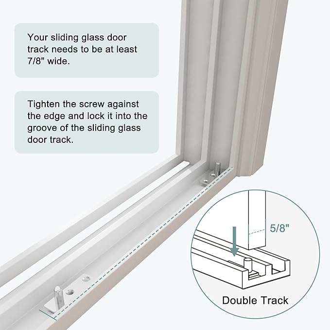 Dog Door for Sliding Glass Doors, Adjustable Height 91"-95 9/16" Aluminum Frame Tempered Sliding Door Dog Doors Insert with Lock, 10 x 15 Flap Size for Large Dogs