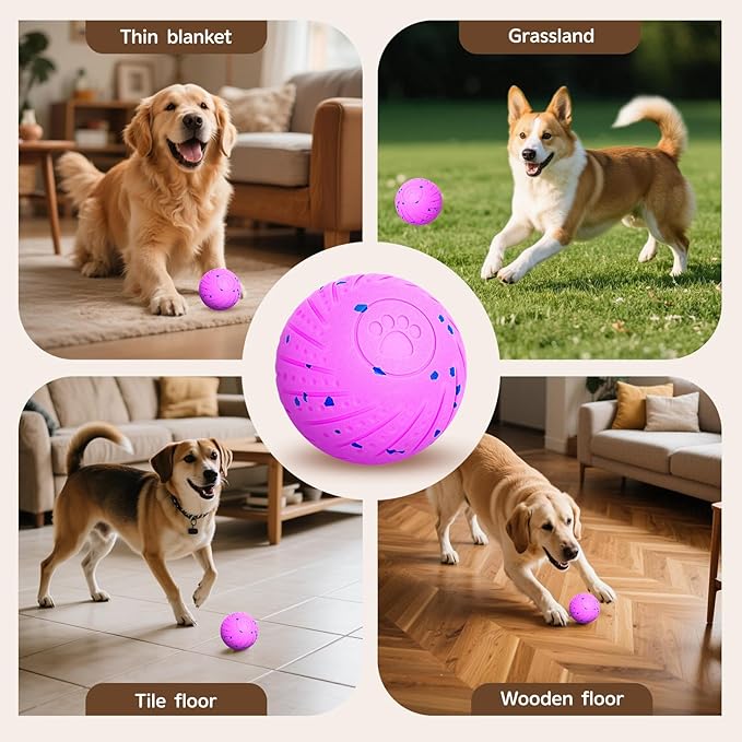 Interactive Dog Ball, Smart Interactive Dog Toys for Medium and Large Dogs, Automatic Moving, Bouncing, and Rotating Pet Balls with E-TPU Material, IP54 Waterproof Dog Toy to Keep Them Busy