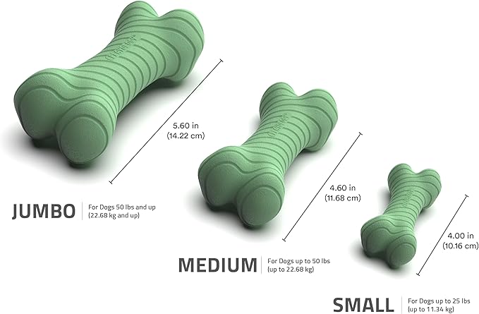 Playology Dog Toys | Dual Layer Bone Durable Chew Toy Bone for Dogs | Jumbo Butternut Squash & Sage Scented Toy - Limited Edition Fall Scent | Easy to Clean and Made from Non Toxic Materials