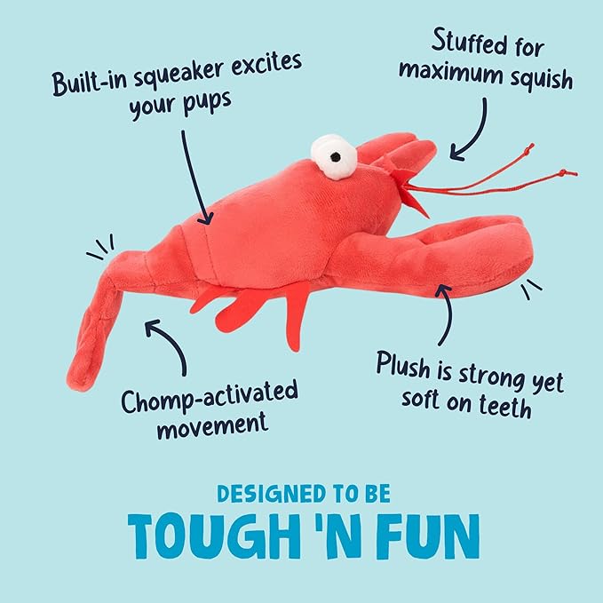 FurHaven Cooling Gel Dog Bed & goDog Toy - Squeaky Moving Plush Lobster for Large Dogs - Plush & Velvet Waves Perfect Comfort Sofa - Brownstone, Jumbo/XL