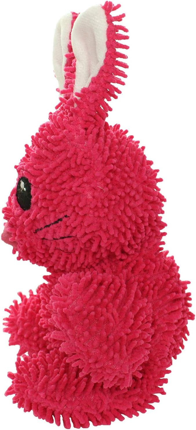 MIGHTY- Microfiber Ball Rabbit-– Made with Squeaker Balls and Minimal Stuffing. Strong & Tough. Interactive Play Dog Toy. Machine Washable & Floats (Medium)