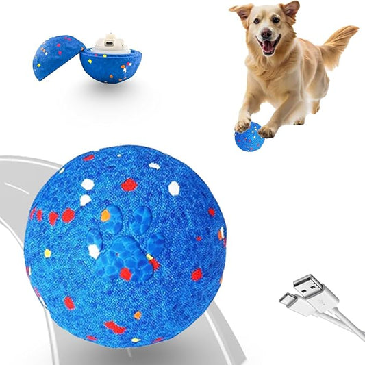 Christmas Stocking Stuffer Upgraded Interactive Dog Toys for Aggressive Chewers,E-TPU Interactive Dog Balls Moving Dog Toys to Keep Them Busy,Dog Chew Toys for Dogs,Automatic Rolling Activated DogToy