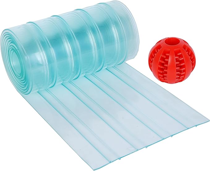 Dog Door Replacement Vinyl Flaps for Doggy Door- DIY Pet Shelter XL Plastic Strips - for Dog Houses, Kennels, Pet Doors, Chicken Coop - Complete with Hardware and Treat Chew Toy