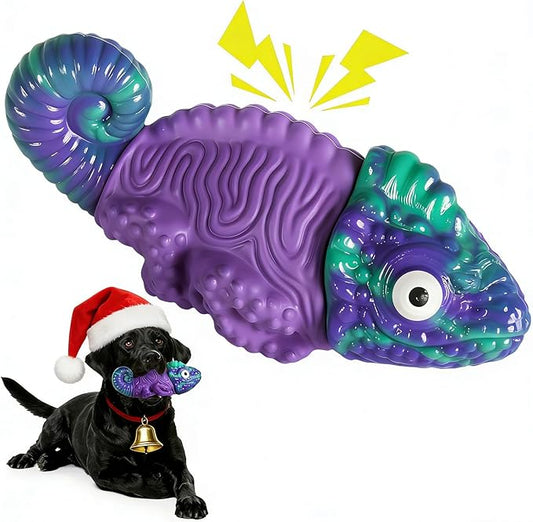 Dog Toys for Aggressive Chewers: Squeaky Dog Chew Toys for Medium & Large Dogs, Indestructible Dog Toy to Keep Them Busy, Easy to Use and Clean, Teeth Cleaning, Bacon Flavor