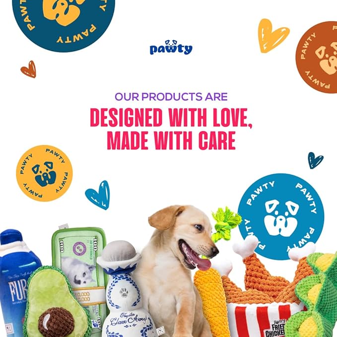 Love Bone Interactive Dog Toy - Interactive Tug Rope Pet Toy - Cute Unique Design Party Pride Love Gift - Small Medium Puppy - Durable Chew Resistant Plush with Squeaker for Teething
