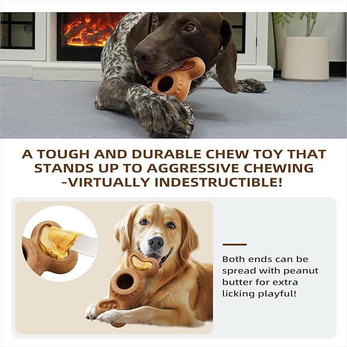 Though Dog Toys for Aggressive Chewers, Frozen Dog Toy to Keep Them Busy, Indestructible Dog Toy for Large Medium Small Breed, Chew Toys for Dogs Reduces Anxiety & Solve Boredom