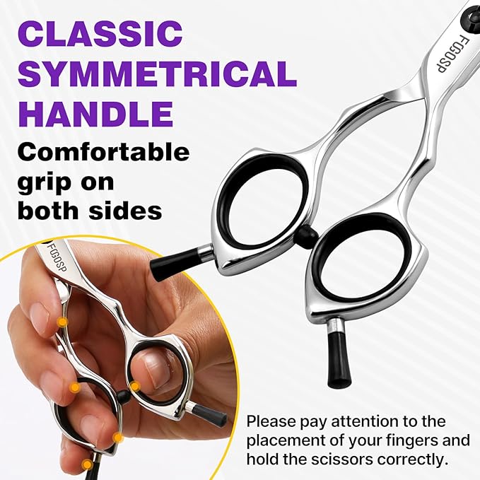 Curved Dog Grooming Scissors 7.5 in Curve Shears for Pet Dogs Cat Japan 440C 30°Arc Upward & Downward for Trimming Face and Paws(7.5, Curved)