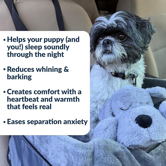 Snuggle Puppy Original Dog Toy for Small Breeds - Heartbeat Puppy for Dogs - Pet Anxiety Relief and Calming Aid - Comfort Dog Toys for Behavioral Training.