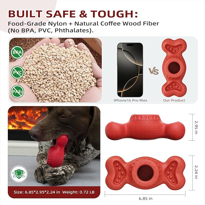 Frozen Dog Toy to Keep Them Busy, Though Dog Toys for Aggressive Chewers, Indestructible Dog Toy for Large Medium Small Breed, Chew Toys for Dogs Reduces Anxiety & Solve Boredom