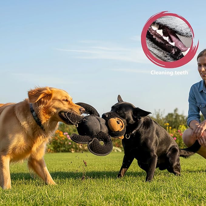 Plush Stuffed Squeaky Dog Toys, Tough Dog Toy Large Breed, Dog Chew Toys for Large Dogs,Chew Dog Toys to Keep Them Busy,11" x 11" Gorilla