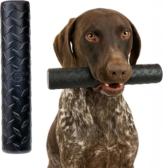 Monster K9 Indestructible Stick Dog Toy - Lifetime Replacement - Durable for Aggressive Chewers - Safe Non-Toxic Natural Rubber - Chew, Tug & Fetch - Tough, Heavy Duty - USA Made - Solid-Core, 9" x 2"