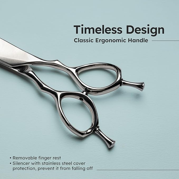 8” Dog Grooming Chunker Scissors – VG10 Japanese Steel Professional Pet Shears for Cats & Dogs | Fast Hair Release Design | Lightweight, Ergonomic, Handcrafted | Thinning Rate 60-70% | K9 Shears