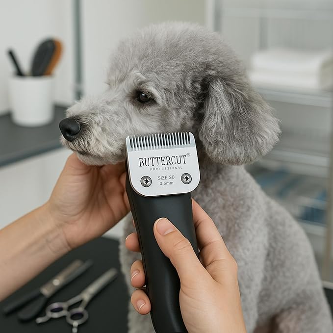 Geib Buttercut Detachable Replacement Dog Clipper Blade - Size-30, Stainless Steel Long-Lasting Sharp Edges, 1/50-Inch Length, Compatible with Andis A5, Oster A5, Wahl KM10, Size-30 Dog Grooming Blade