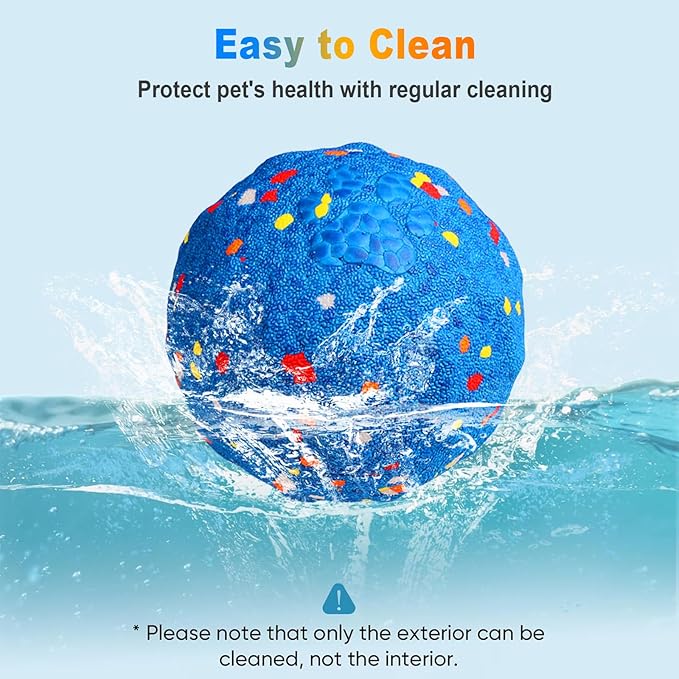 TVM Interactive Dog Toys Ball, Automatic Moving, Bouncing Chew Toys, E-TPU Material, Suitable for Large and Medium-Sized Dogs, Used for Boredom Relief and Daily Training (Blue)