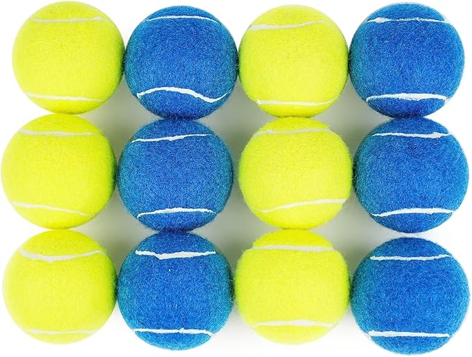 Prime Pets Dog Tennis Balls 12 Pack, 2.5” Durable High-Bounce Tennis Balls for Dogs, Dog Toy Ball for Fetch & Training, Outdoor & Indoor Interactive Dog Ball for Small and Medium Dogs