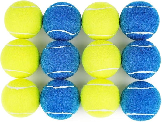 Prime Pets Dog Tennis Balls 12 Pack, 2.5” Durable High-Bounce Tennis Balls for Dogs, Dog Toy Ball for Fetch & Training, Outdoor & Indoor Interactive Dog Ball for Small and Medium Dogs