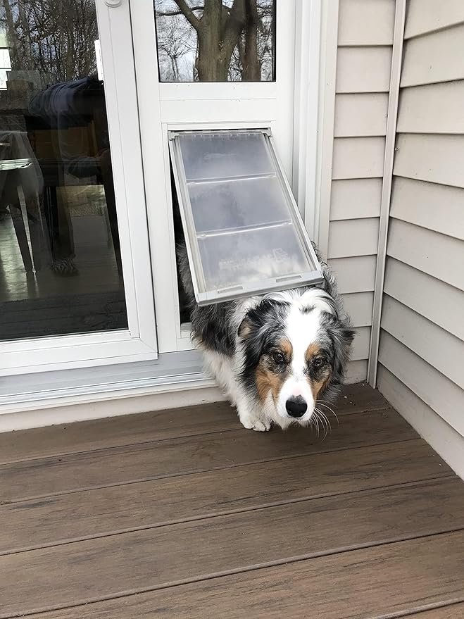 Endura Flap Thermo Panel Dual-Pane Pet Door for Extreme Weather | Premium Insulated Pet Door Solution | Heavy-Duty, Secure, Weather-Resistant | White, Large Flap, 77.25"-80.25" Slider Height