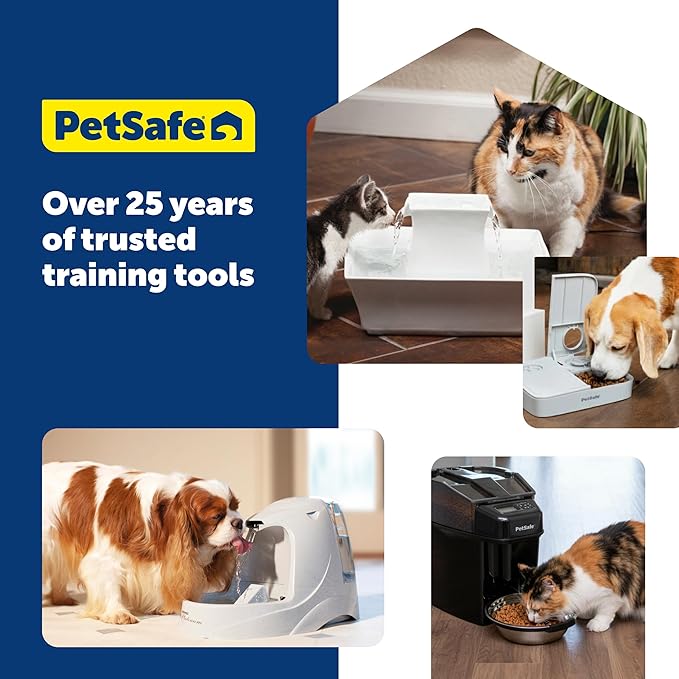 PetSafe Smart Feed Pet Feeder, Automatic Cat Feeder, Automatic Dog Feeder with App, Compatible With Alexa, Apple, Android, Backup Batteries For Power Outage, Black