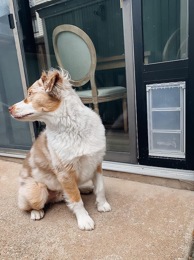 Endura Flap Thermo Panel Dual-Pane Pet Door for Extreme Weather | Premium Insulated Pet Door Solution | Heavy-Duty, Secure, Weather-Resistant | Black, Medium Flap, 93.25"-96.25" Slider Height